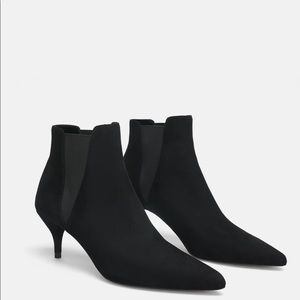 Zara leather high heel boots